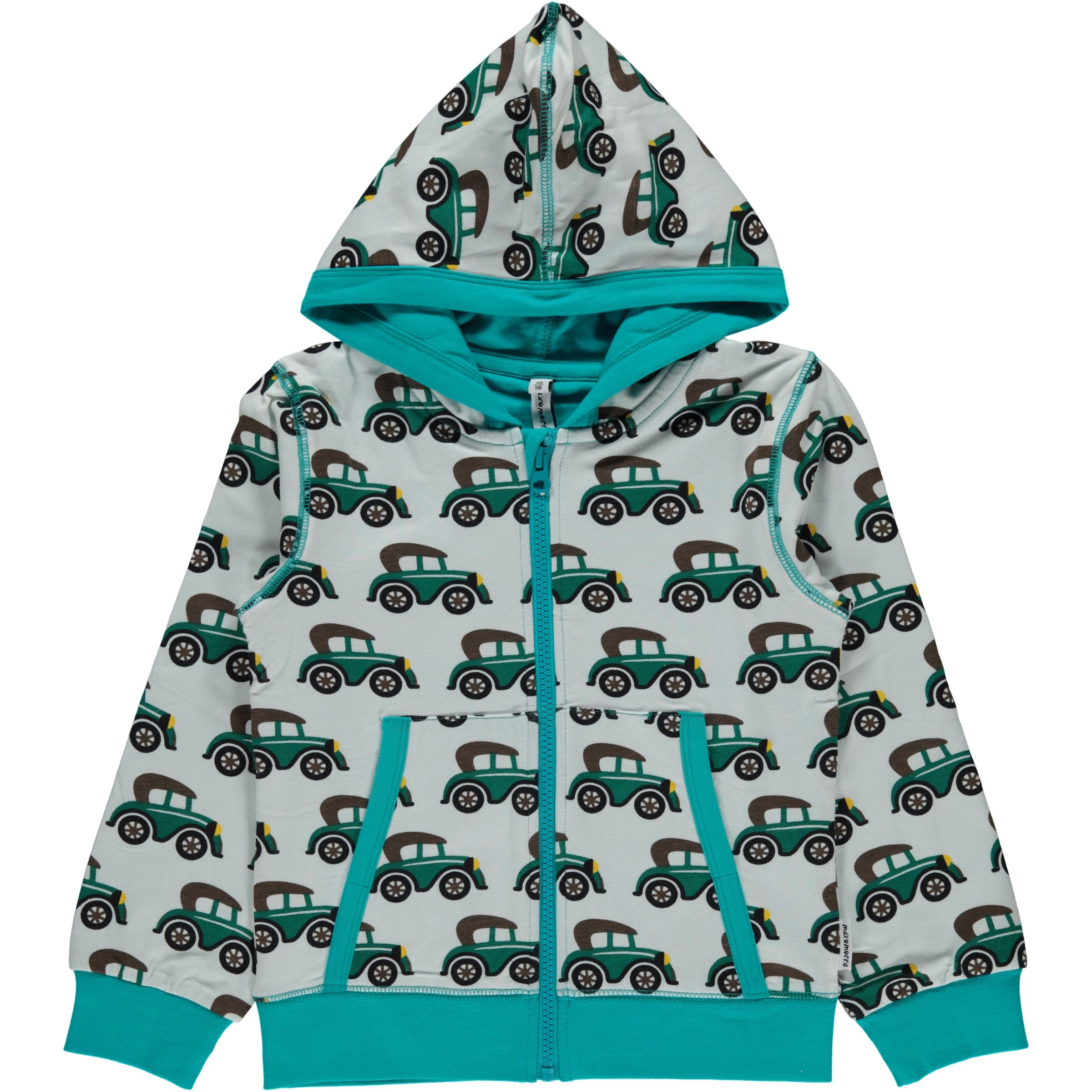 Maxomorra Cardigan Hood Forest - Bio Baumwolle Kapuzenjacke Für Babys