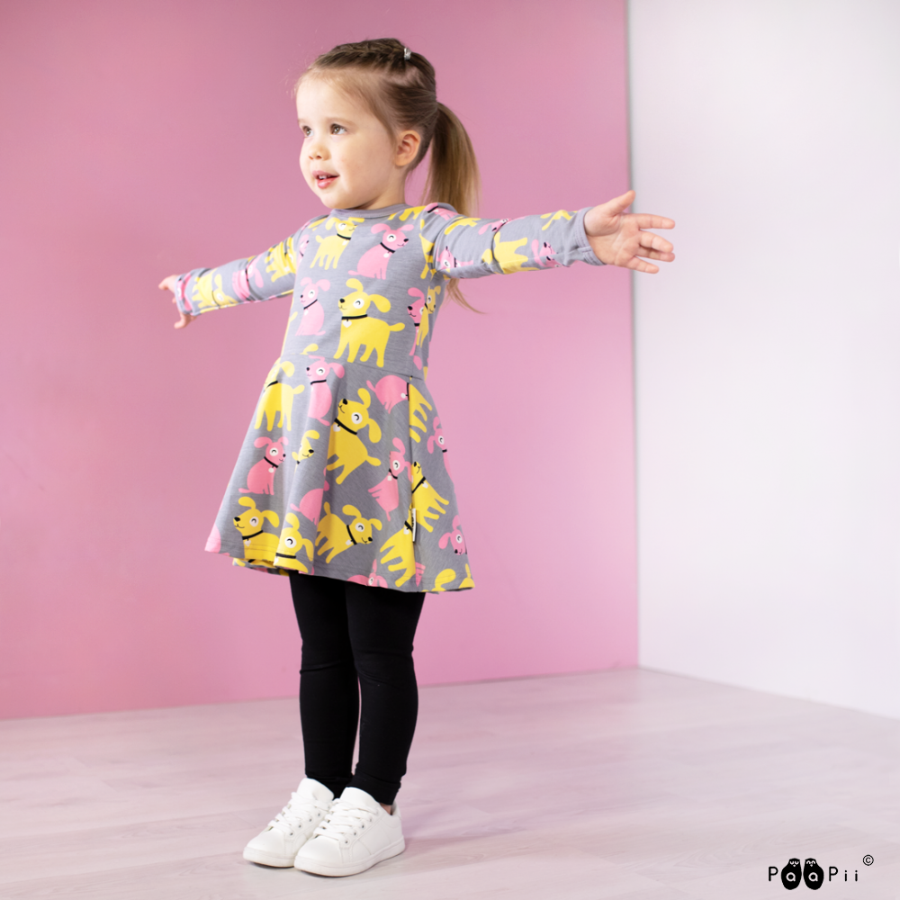 Paapii Dog LS Skater Dress kid