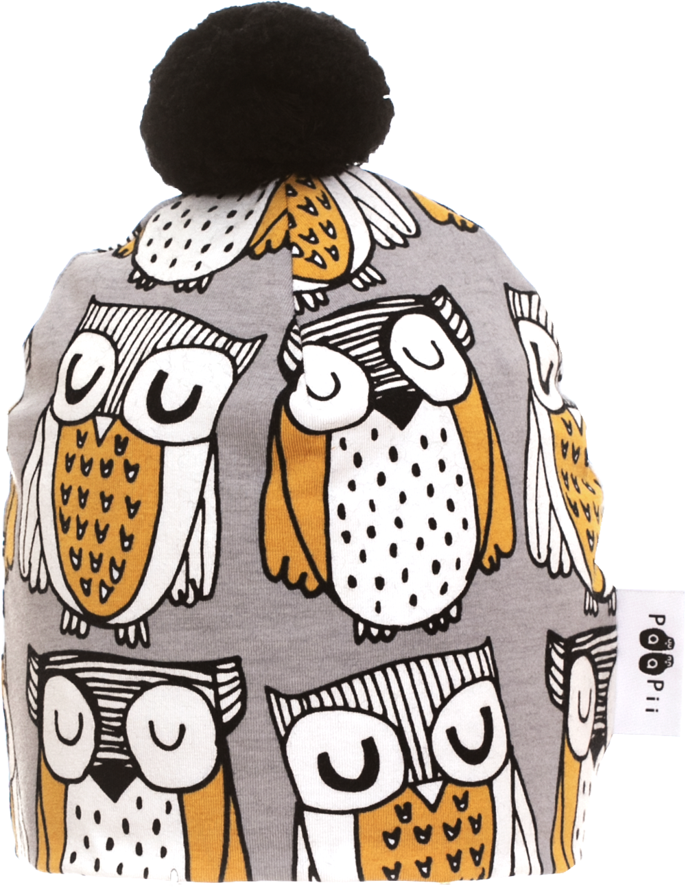 Pompom-beanie_parliament_grey_ochre-Tupsupipo_parlamentti_harmaa_okra