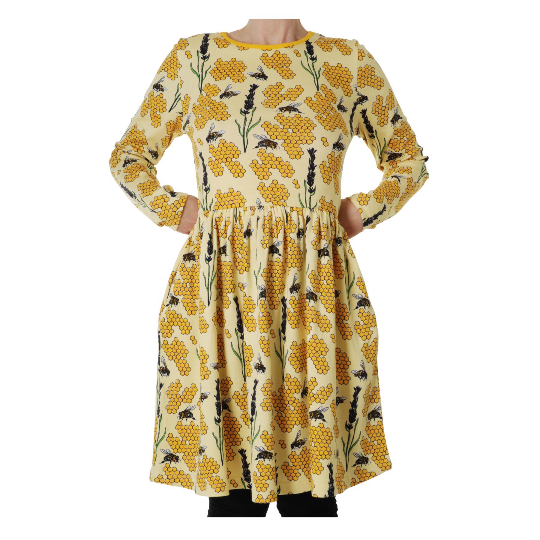 Duns Bee Yellow Adult LS Twirly Dress