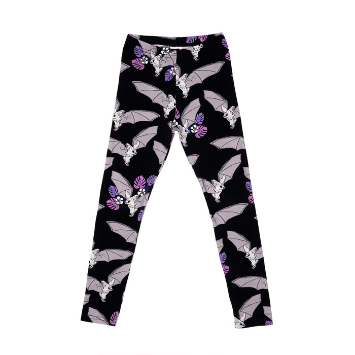 Mullido Black Bat Leggings Eddie & Min